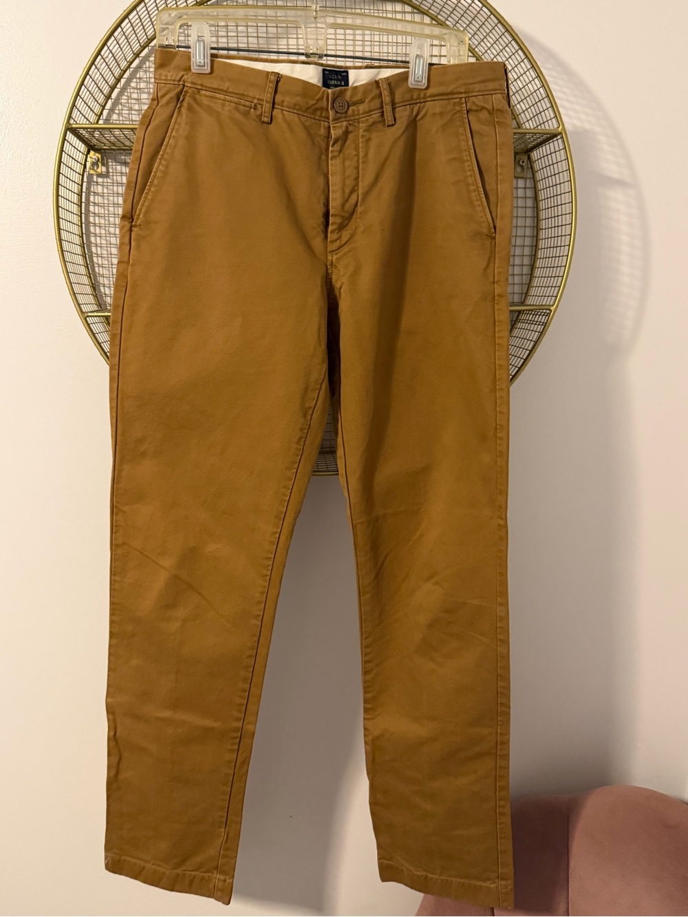 J.Crew Men's Broken-In Urban Slim Fit Chinos 31x34 Tan Brown